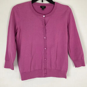 Talbots Pima Cotton Button Down Cardigan Small